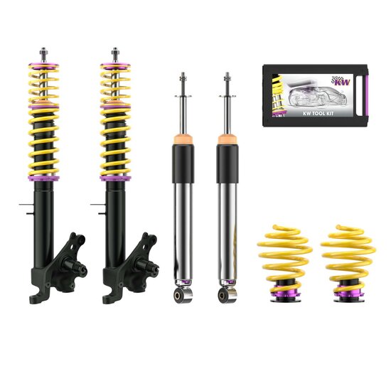 KW V3 Schroefset BMW 3-serie E30 (1982-) Veerpootdiameter 45mm Sedan / Touring / Cabrio, met of zonder ABS incl. naaf