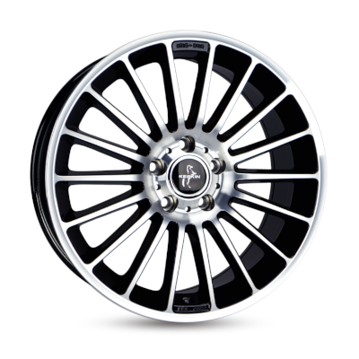 Keskin KT15 - BLACK FRONT POLISH - 7J x 17inch ET40 5x114.3 naaf 72.6