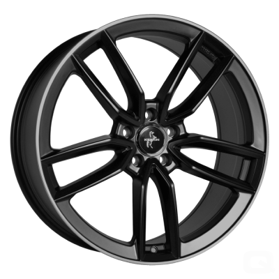Keskin KT21 - MATT BLACK LIP POLISH - 7.5J x 17inch ET30 5x112 naaf 66.6