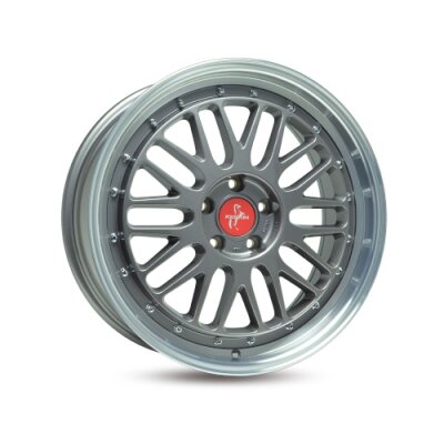Keskin KT22 - TITAN GREY LIP POLISH - 8.5J x 19inch ET35 5x120 naaf 72.6