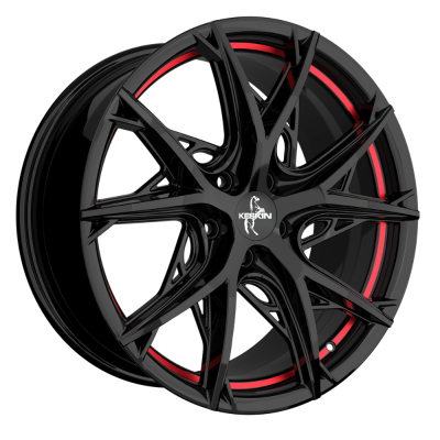 Keskin KT24 - BLACK PAINTED RED INSIDE - 8.5J x 19inch ET45 5x114.3 naaf 72.6