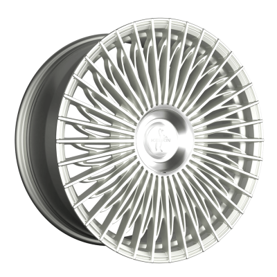 Keskin KT X1 - SILVER FRONT POLISH - 8.5J x 19inch ET45 5x112 naaf 66.6