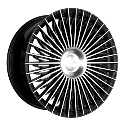 Keskin KT X1 - BLACK FRONT POLISH - 8.5J x 19inch ET45 5x114.3 naaf 72.6