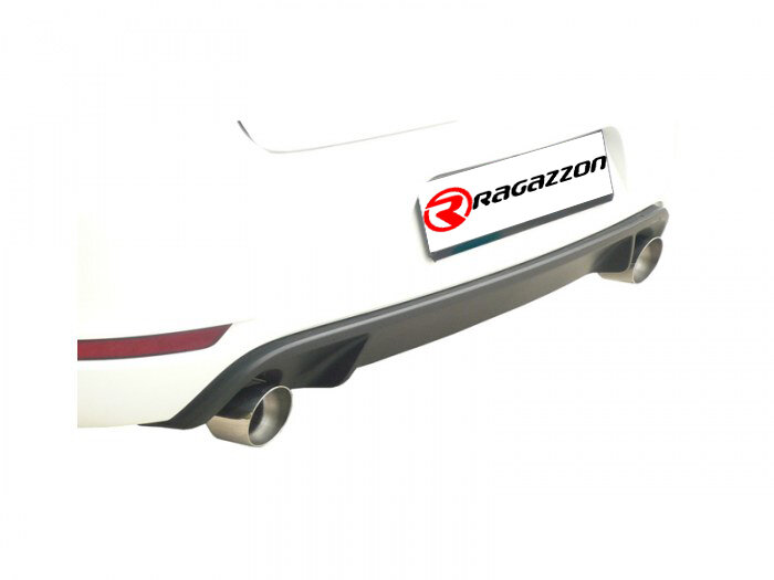 Einddemper van rvs links/rechts elk met ronde sport line-uitlaatpijp van 102 mm