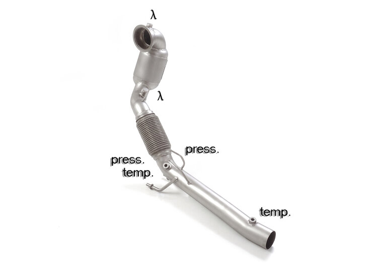 Ragazzon RVS Metalen katalysator 200 cpsi VW Golf Mk8 (typ CD) - 2.0GTi (180kW) 76mm 2020-2024