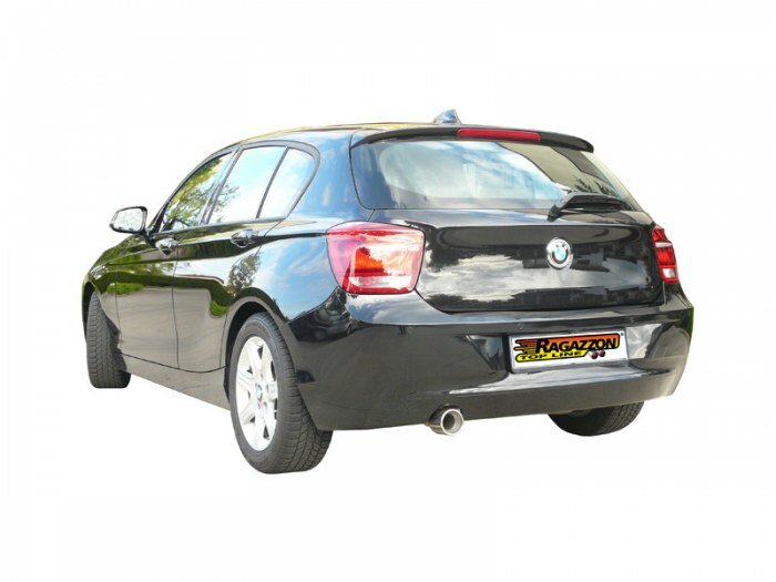 Stainless steel rear silencer left/right each with round tail pipe 90 mm&nbsp; Original rear bumper modification is required or Rieger rear apron on BMW "M-Sport" Bumper&nbsp;&nbsp; Rieger cod.Y 00088062