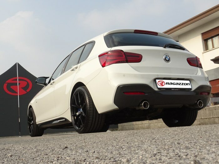 Einddemper van rvs links/rechts met ronde sport line-uitlaatpijp van 90 mm met ge&iuml;ntegreerde klep de klep wordt aangestuurd door de originele klepmotor extra grote uitlaatpijpdiameter van 70 mm