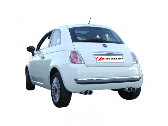 Ragazzon RVS voorpijp met flexibele slang Fiat 500 (typ312) 2007- 1.4 16V (74kW) 07/2007-2013