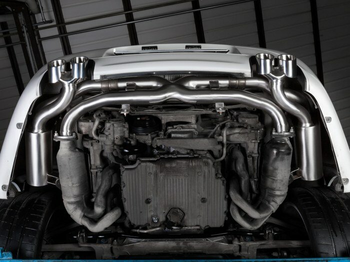 Stainless steel rear silencer left/right without tail pipe