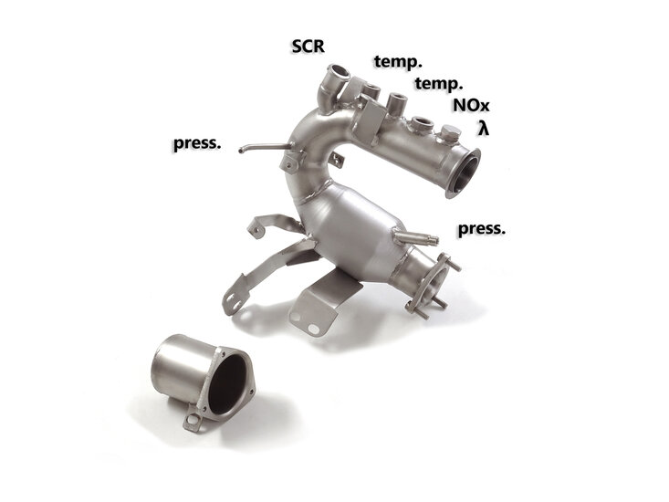 Ragazzon Katalysator + rvs roetfilter Vervangingspijp Audi A4 (typ F4 - B9) 2015- 40TDi (140kW) Quattro 2018-2019