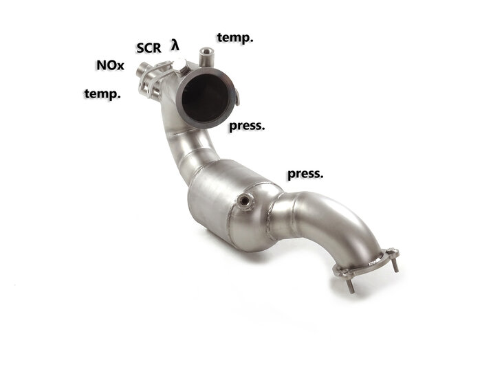 Ragazzon Katalysator + RVS Roetfilter Vervangingspijp Audi A4 (typ F4 - B9) 2015- 45TDi Quattro (170kW) 2019-12/2019