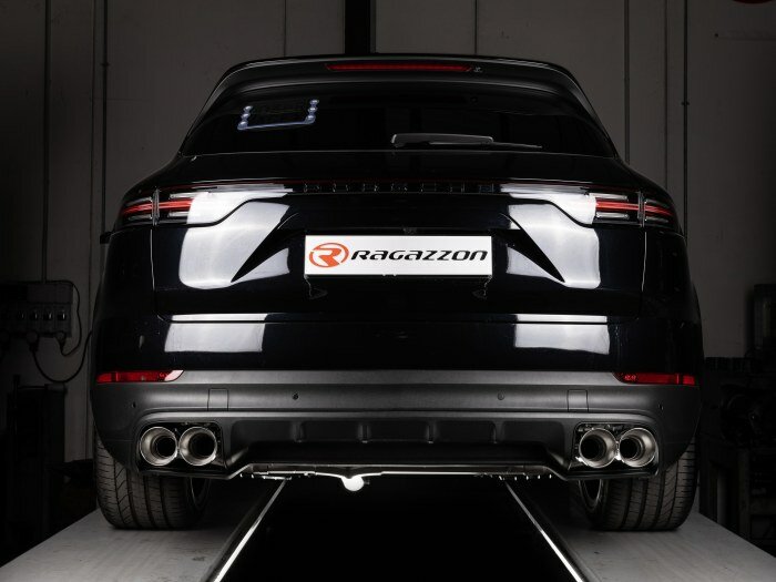 Ragazzon Ronde uitlaatpijp van rvs Porsche Cayenne Mk3 (typ 536 - 9YA) 2017- 3.0 V6 (250kW) 2017-08/2018 (no Euro6D-Temp)