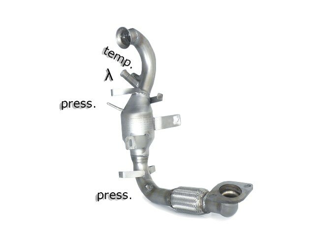 Ragazzon Katalysator + RVS Roetfilter Vervangingspijp Ford C-Max Mk2 2010-2019 - 1.6TDci (85kW) 10/2010-2015