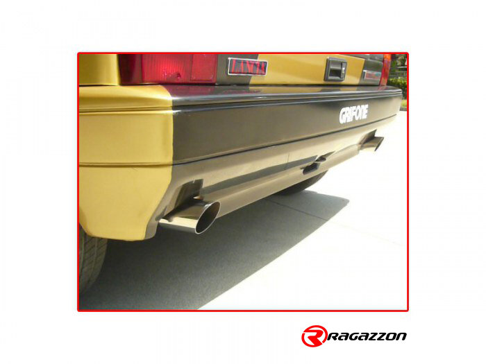 Einddemper van rvs links/rechts met ronde sport racing uitlaatpijp van 70 mm - op aanvraag gemaakt