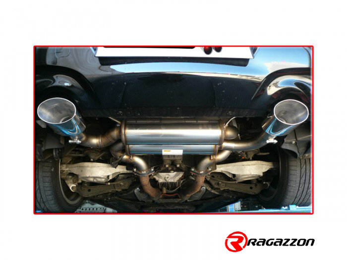 Einddemper van rvs links/rechts met ovale sport line-uitlaatpijp 135x90 mm