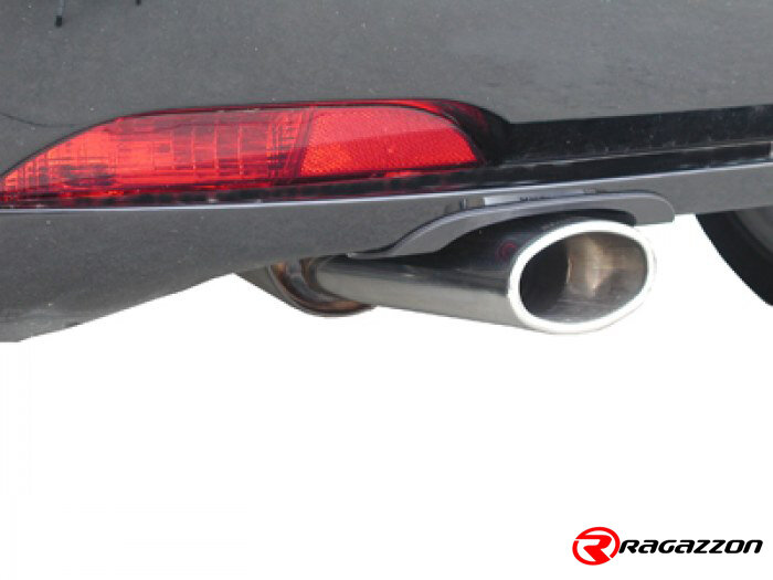 Stainless steel rear silencer with oval tail pipe 115X70 mm
