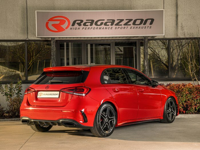 Stainless steel front silencer group n for OPF / GPF filter replacement Oversized exhaust pipe diameter 70 mm Requires ECU remap