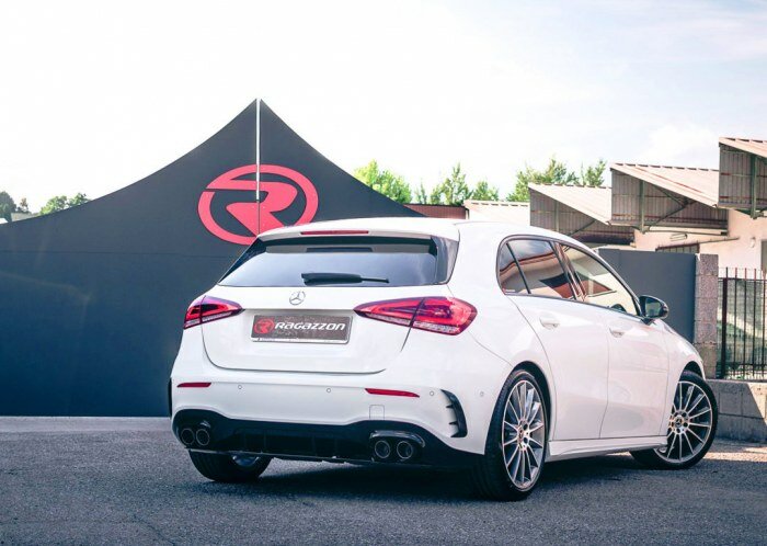 Stainless steel rear silencer for original aesthetic tail pipes Exclusion of the OEM valve. The original valve actuator must be disconnected from the exhaust with the attachment of the supplied emulator. Oversized exhaust pipe diameter 70 mm