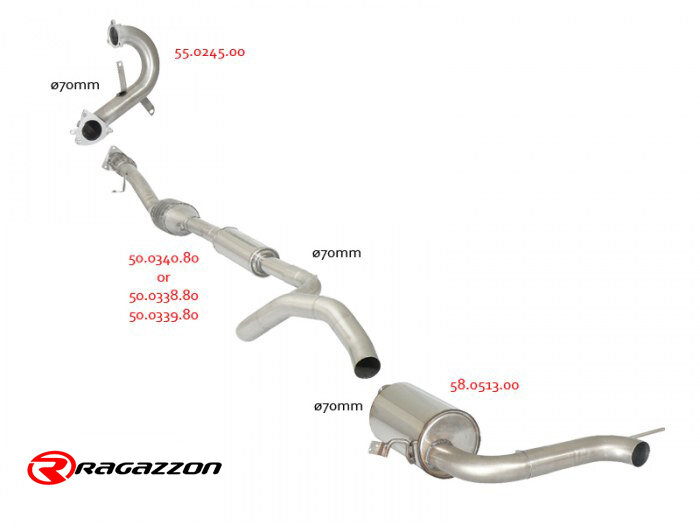 Ragazzon Middendemper Renault M&eacute;gane Mk3 2008-2016 - Coup&egrave; 2.0RS (184 / 195kW) 2009-
