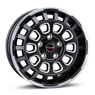 Borbet CW7 - black rim window polished matt - 8J x 18inch ET53 5x120 naaf 65.1