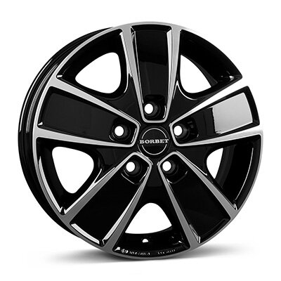 Borbet CWG - black polished - 6J x 16inch ET68 5x118 naaf 71.1