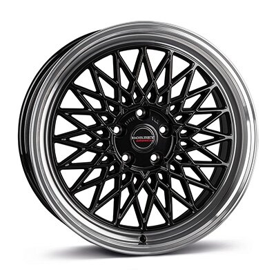 Borbet B - black rim polished - 8J x 17inch ET35 5x114.3 naaf 72.5