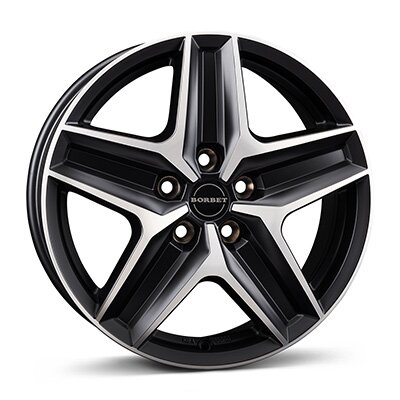 Borbet CWZ - black polished matt - 7.5J x 18inch ET43 5x120 naaf 65.1