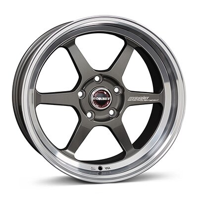Borbet DB8GT - graphite rim polished - 8.5J x 18inch ET20 5x114.3 naaf 72.5