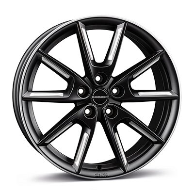 Borbet LX18 - black matt silver spoke rim - 8J x 18inch ET40 5x114.3 naaf 72.5