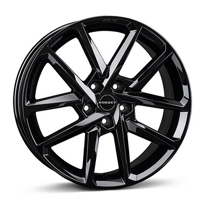 Borbet N - black glossy - 7J x 17inch ET44 4x100 naaf 64