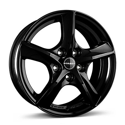 Borbet TL - black glossy - 5.5J x 15inch ET38 5x100 naaf 57.06