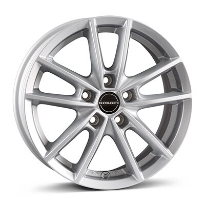 Borbet W - crystal silver - 6J x 15inch ET45 5x100 naaf 64.1