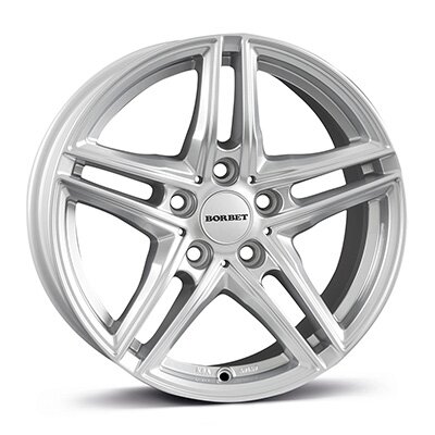 Borbet XR - brilliant silver - 8J x 18inch ET15 5x112 naaf 66.6