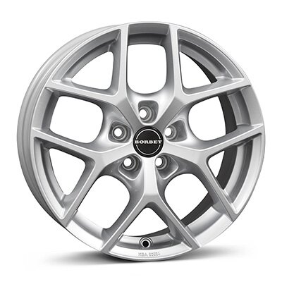 Borbet Y - crystal silver - 7J x 16inch ET48 5x114.3 naaf 72.5