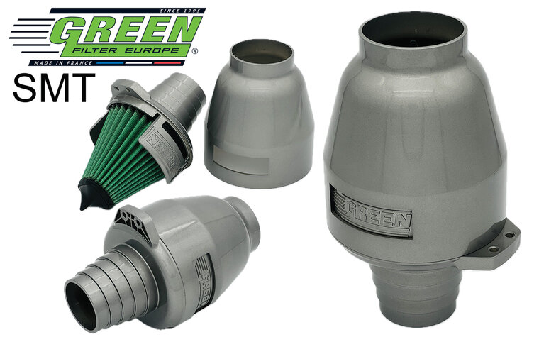 GREEN Universele Power Filter Storm Titanium 65/70/75/80/85mm aansluiting