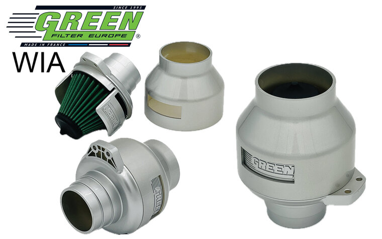 GREEN Universele Power Filter Wind Zilver 65/70/75mm aansluiting