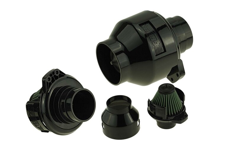 GREEN Universele Power Filter Wind Zwart 65/70/75mm aansluiting