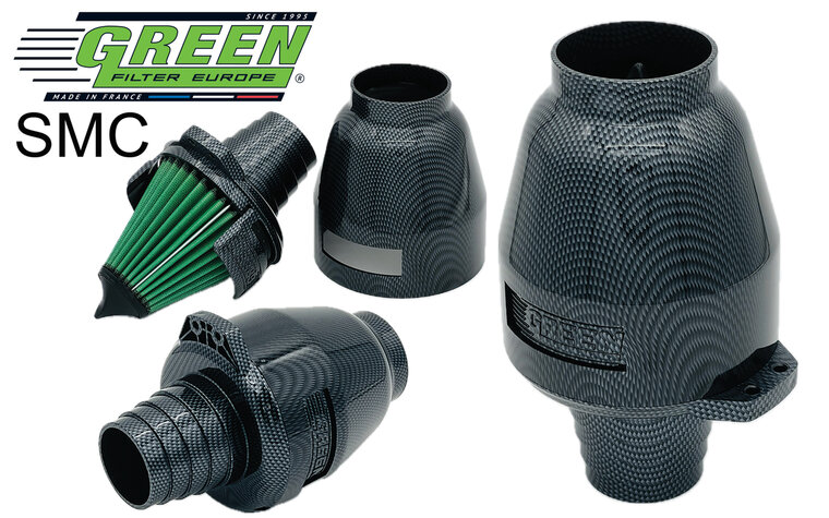GREEN Universele Power Filter Storm Carbon 65/70/75/80/85mm aansluiting