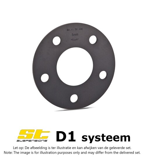 ST Wheelspacers Peugeot 107 2005-2014 10mm (per as) systeem D1
