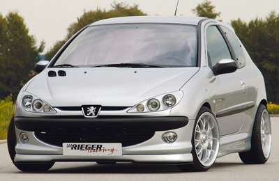 Rieger Tuning voorspoiler lip Peugeot 206