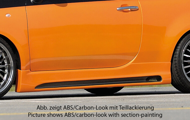 Rieger Tuning sideskirt Rechts Fiat 500