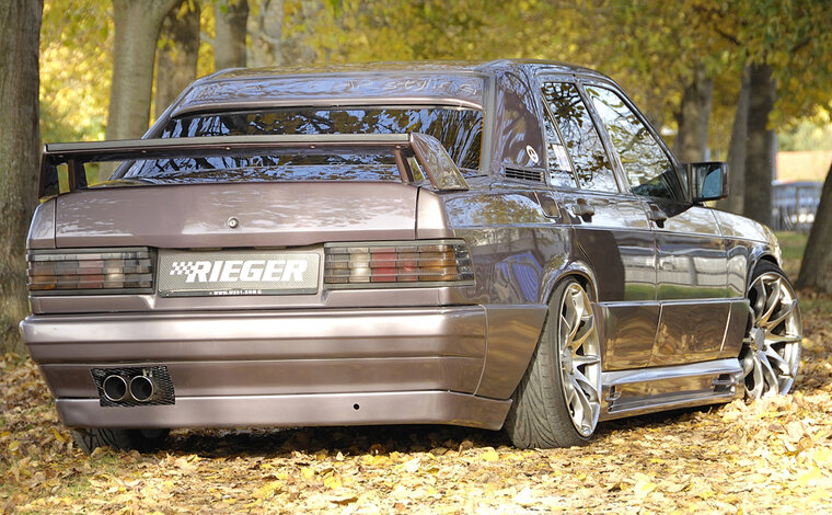 Rieger Tuning achterbumper verlenging Mercedes 190 [W201] Sedan
