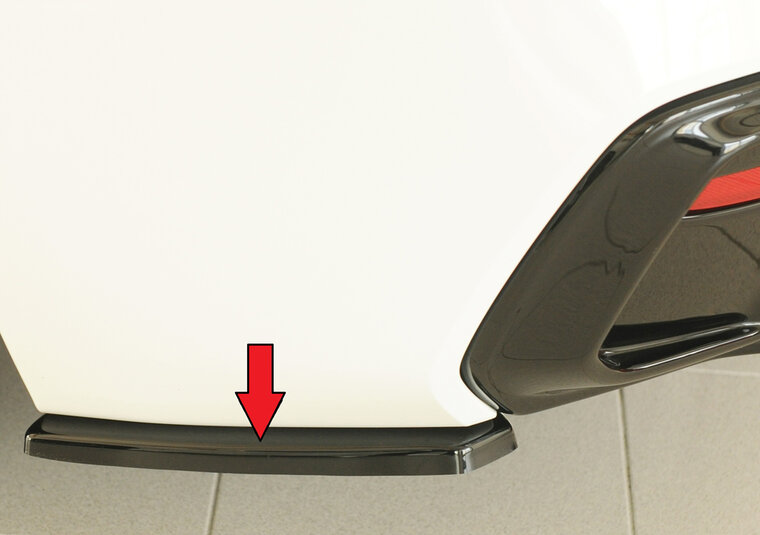Rieger Tuning achterbumper aanzetstuk lateraal, links BMW 1-Serie F20