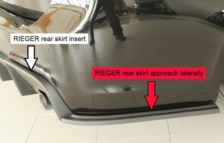 Rieger Tuning achterbumper aanzetstuk lateraal, rechts BMW 3-Serie E90