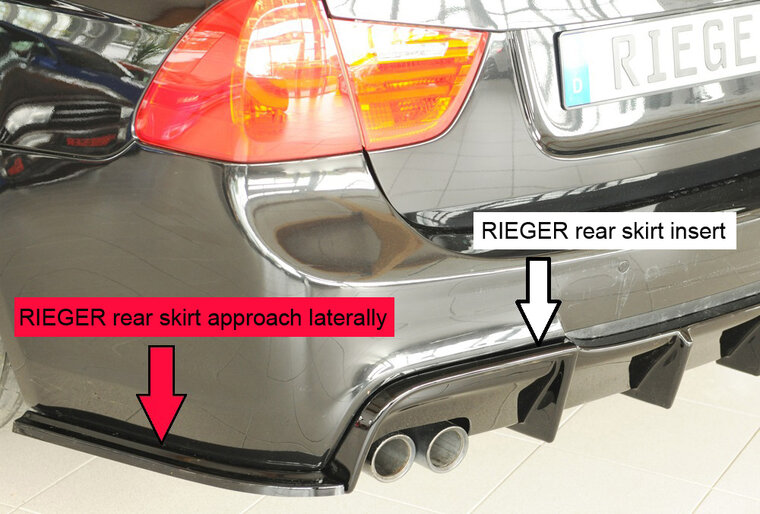 Rieger Tuning achterbumper aanzetstuk lateraal, links BMW 3-Serie E90