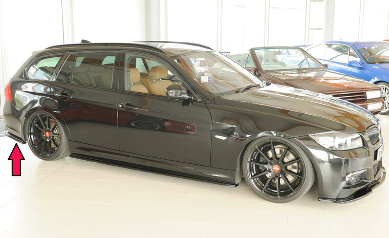 Rieger Tuning achterbumper aanzetstuk lateraal, rechts BMW 3-Serie E90