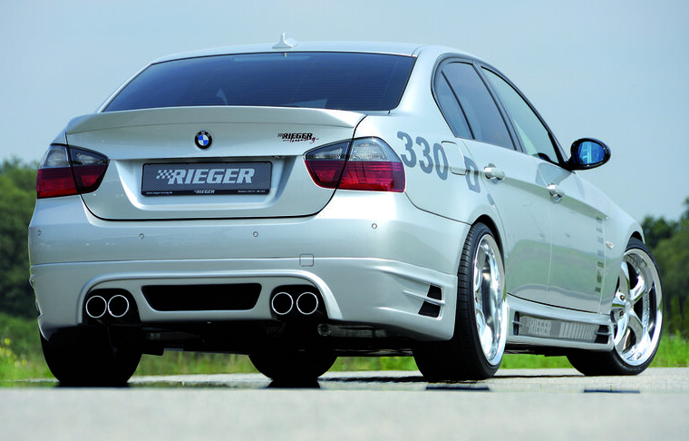 Rieger Tuning achterbumper verlenging 335i BMW 3-Serie E90