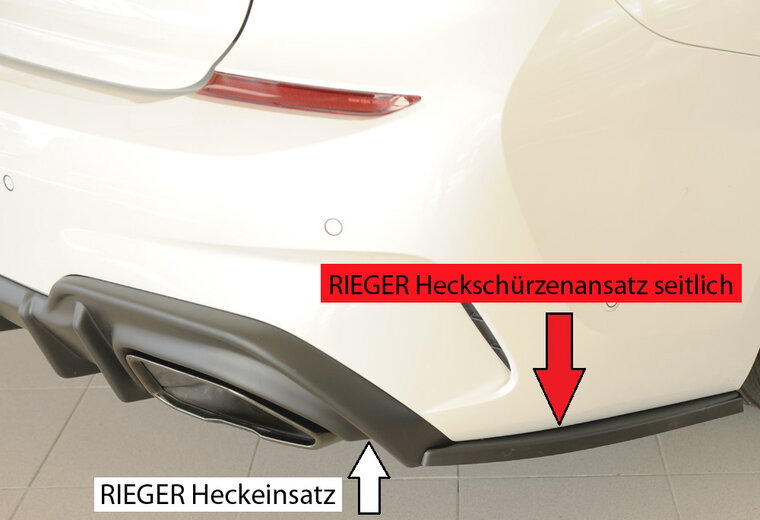 Rieger Tuning achterbumper aanzetstuk lateraal, rechts BMW 3-Serie G20/21