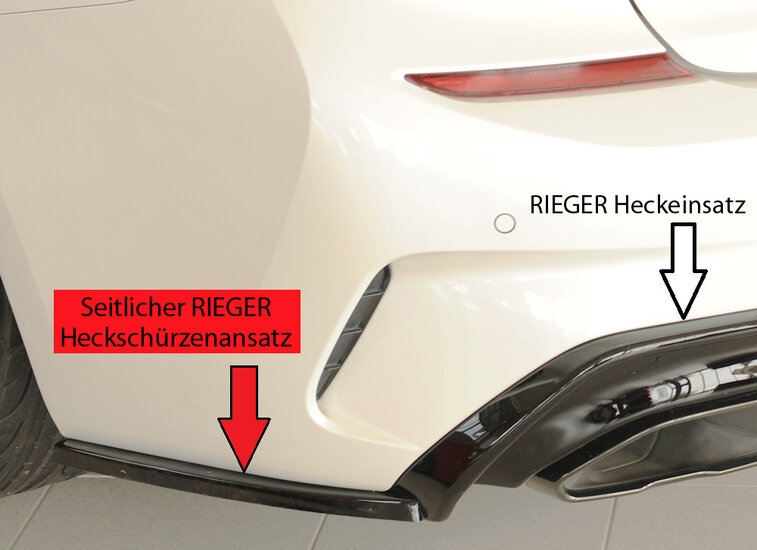 Rieger Tuning achterbumper aanzetstuk lateraal, links BMW 3-Serie G20/21