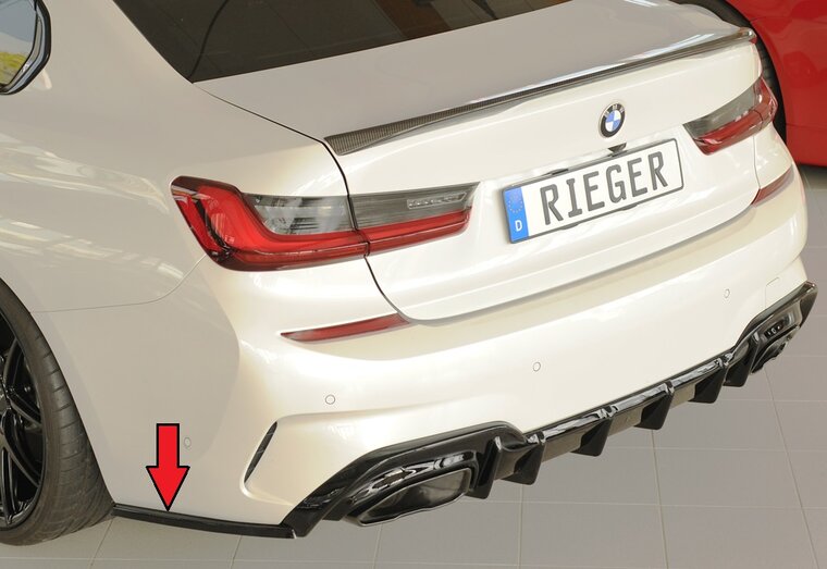 Rieger Tuning achterbumper aanzetstuk lateraal, links BMW 3-Serie G20/21